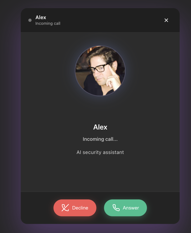 Incoming Call Screen