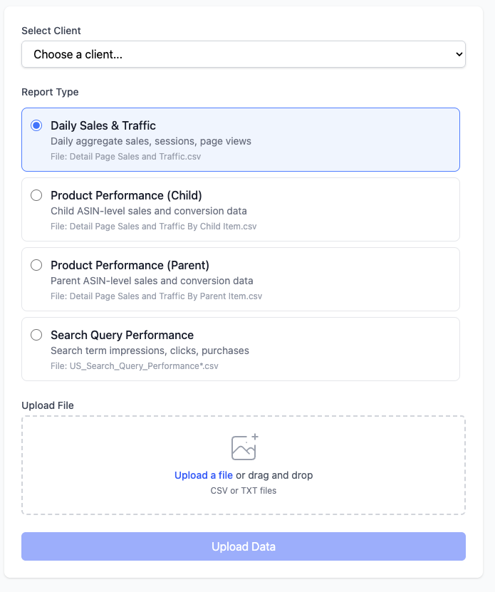 Data Upload Portal