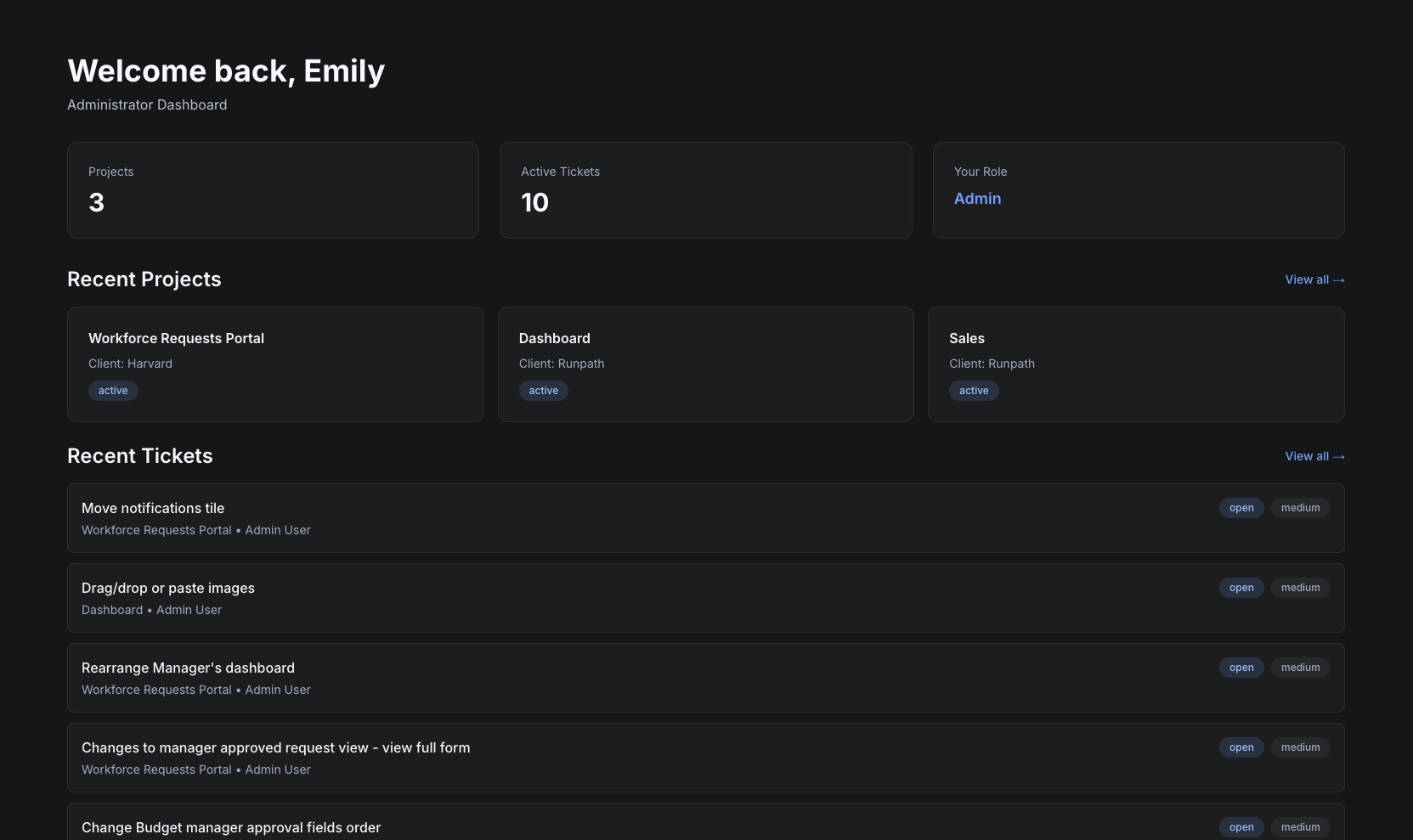 Admin Dashboard